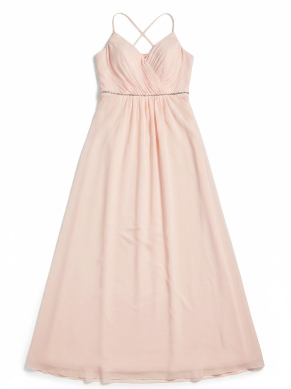 Cinderella Divine Blush Pink Chiffon Formal Spaghetti Straps Maxi Dress Gown 2XL